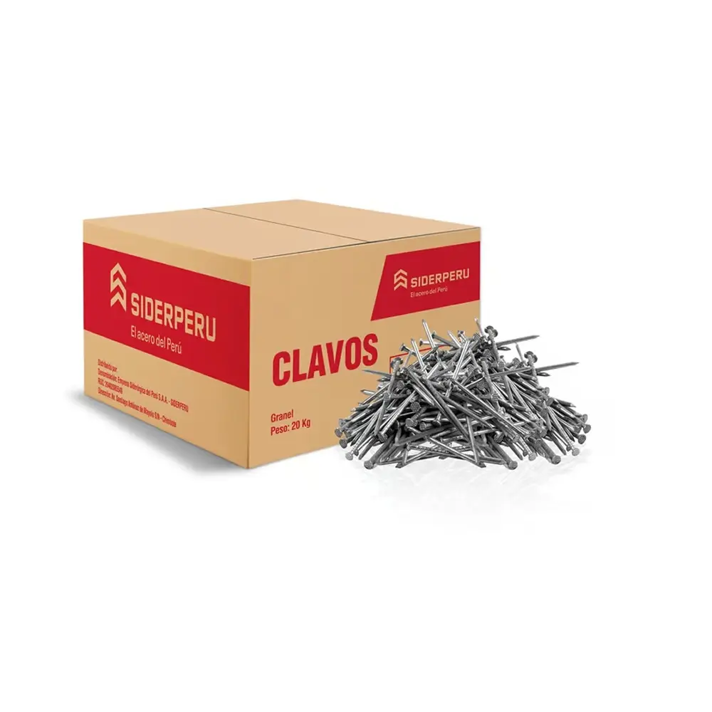 Clavo de Acero Caja x 25 kg y 30 Kg - SIDERPERU