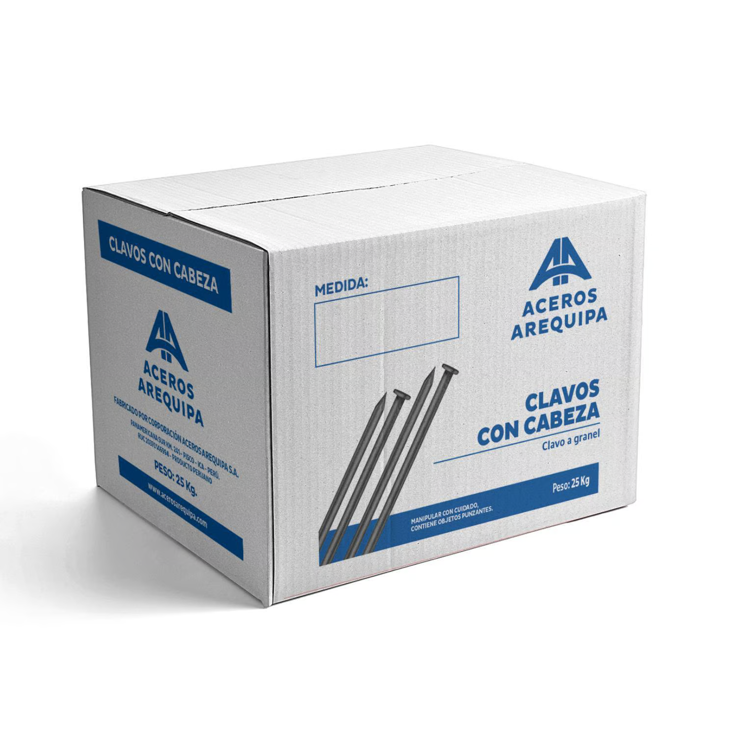 Clavo de Construcción Caja x 25kg y 30Kg - ACEROS AREQUIPA