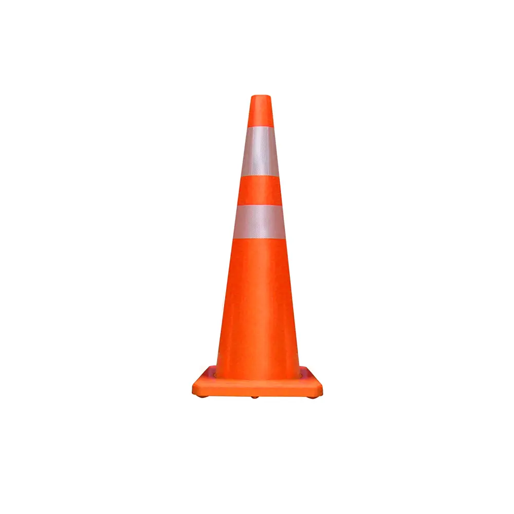 Cono de tráfico 70 cm. con base de caucho