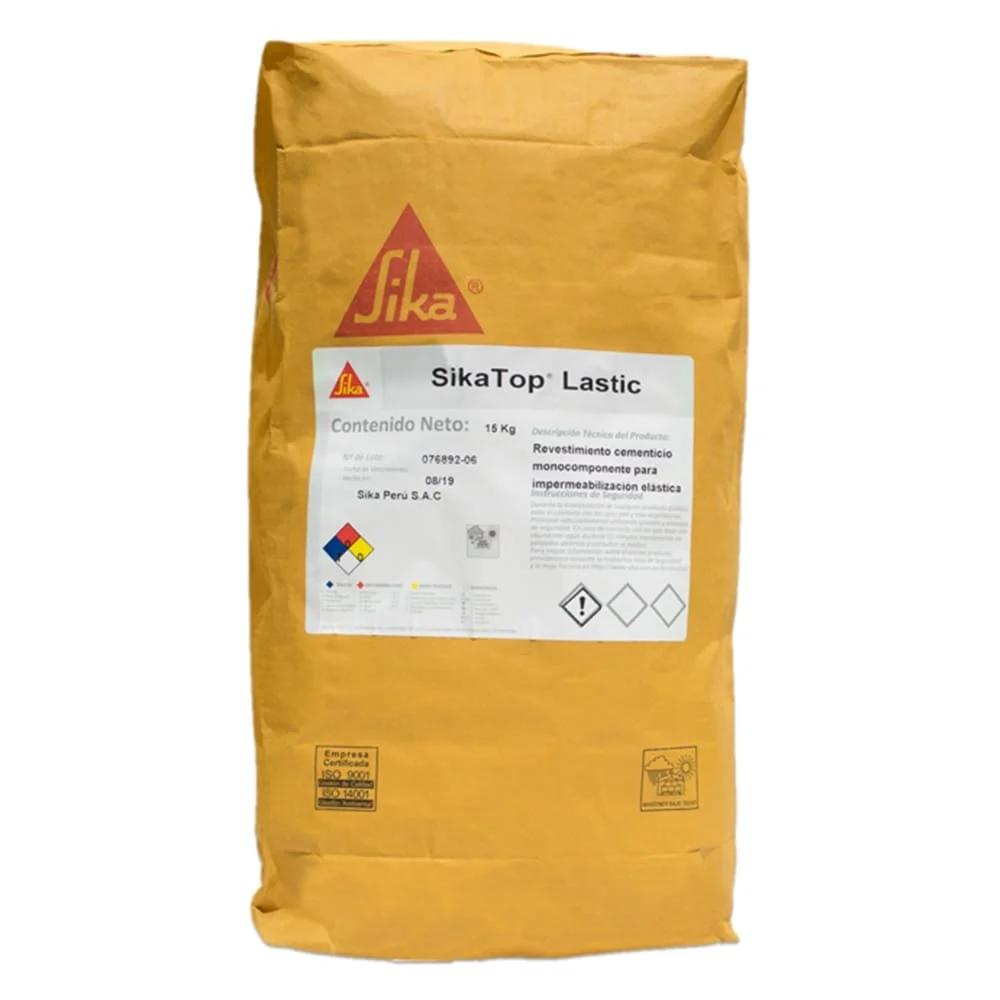 Mortero impermeable cementicio SikaTop Lastic 15Kg